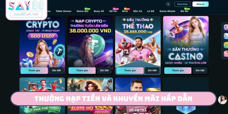 SAY88 ⭐️ Trang Chủ SAY88 | Nhà Cái Uy Tín, Đăng Ký Nhận +88K Thưởng nạp tiền và khuyến mãi hấp dẫn
